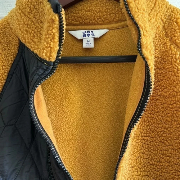Joy Lab. Amber Yellow Medium Sherpa Fleece Pullover Jacket - Picture 5 of 7